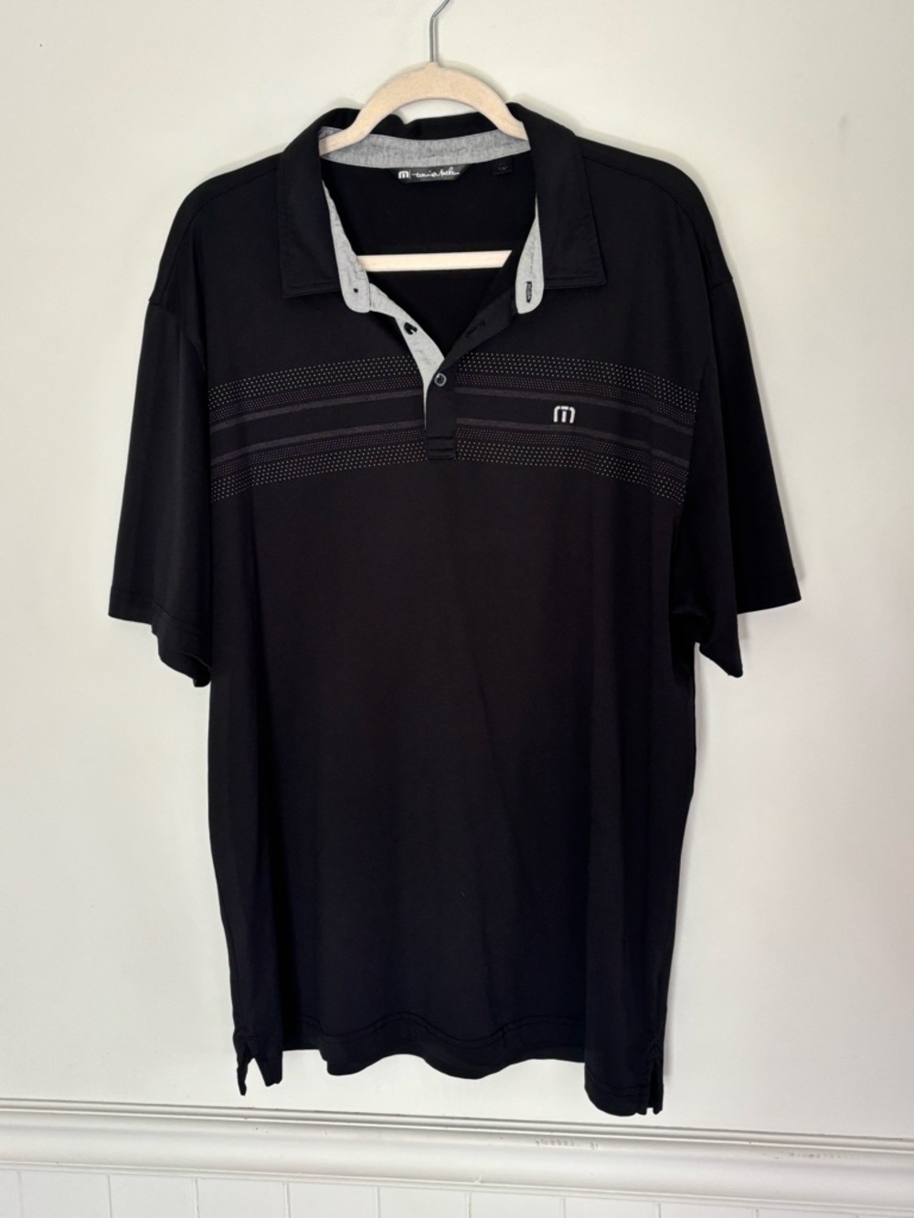Travis Matthew Men’s Black Polo Shirt Size 2XL Classic Neutral *A35